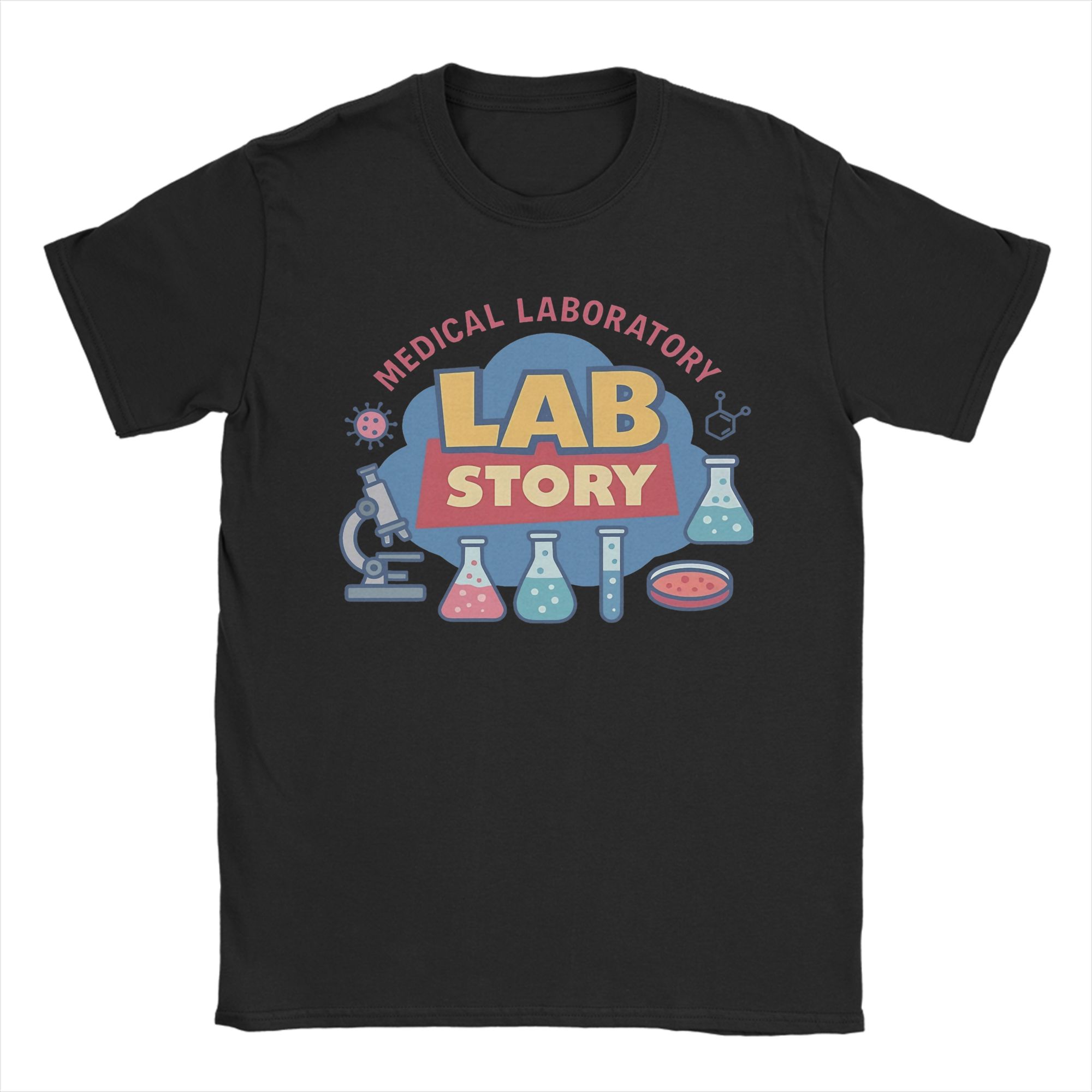 Medical Lab Gifts - メンズTシャツ 2026ラボウィーク 医療研究所技術者向け ノベルティ 100%コットン 半袖Tシャツ