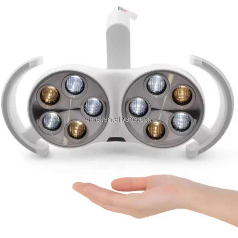 Dental Chair Unit - 10LED 歯科手術用ライト、誘導機能付き、歯科用チェアユニット用、影のない口腔外科用ランプ、黄色白色光