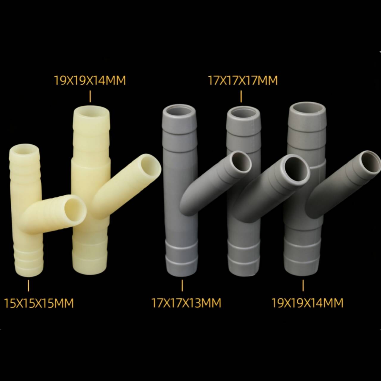 Dental Chair Unit - 10個入りプラスチック製排水T字コネクター、2大1小、歯科用チェア用3方向排水パイプスプリッターアダプター、歯科ユニット・スピットボックス用