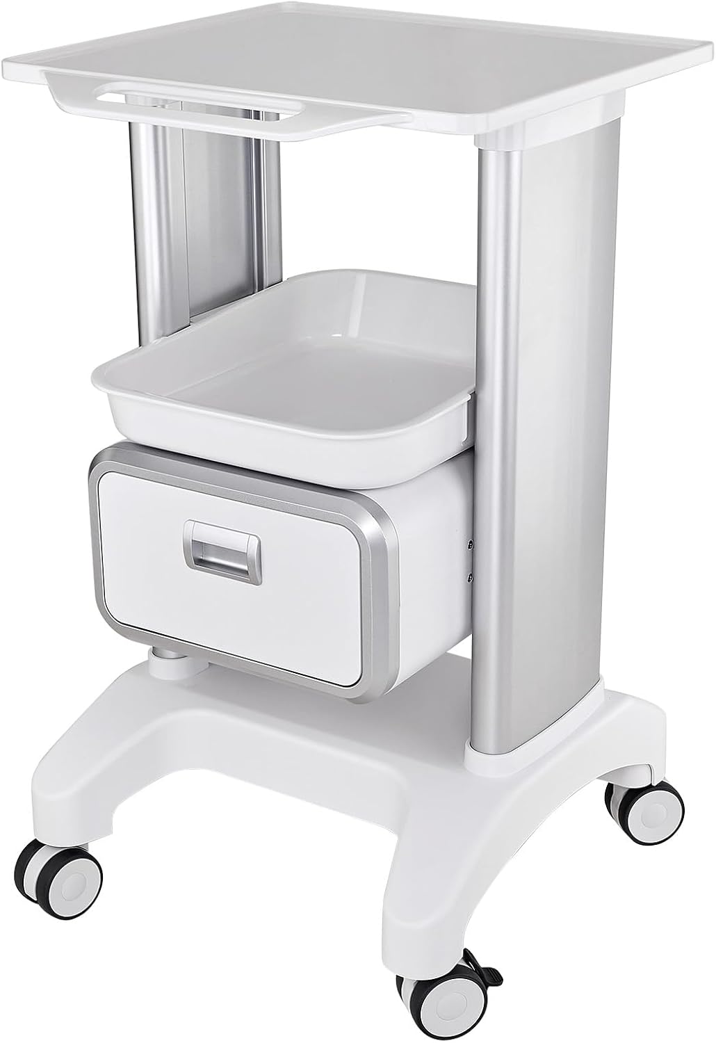 Medical Lab Officer - プロフェッショナルな移動式医療用トロリー（車輪と引き出し付き） | 家庭用、寝室用、サロン用、研究室用、病院用、歯科医院用、診療所用