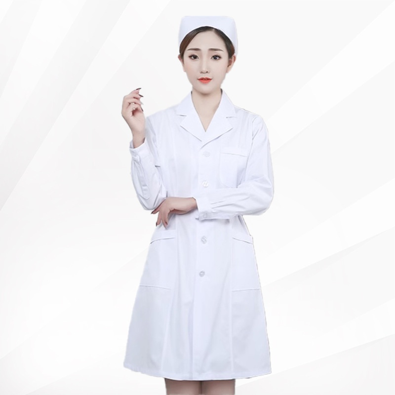Medical Lab Officer - プラスサイズ医療ユニフォーム 女性用看護師作業服 病院 美容院 クリニック 研究室