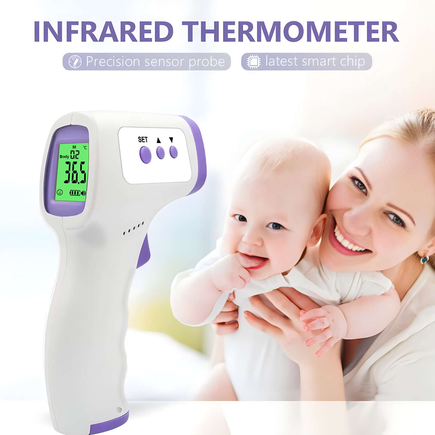 ポータブル額デジタル体温計非接触赤外線医療体温測定ツール赤ち - Digital Thermometer Infrared のレビューと価格