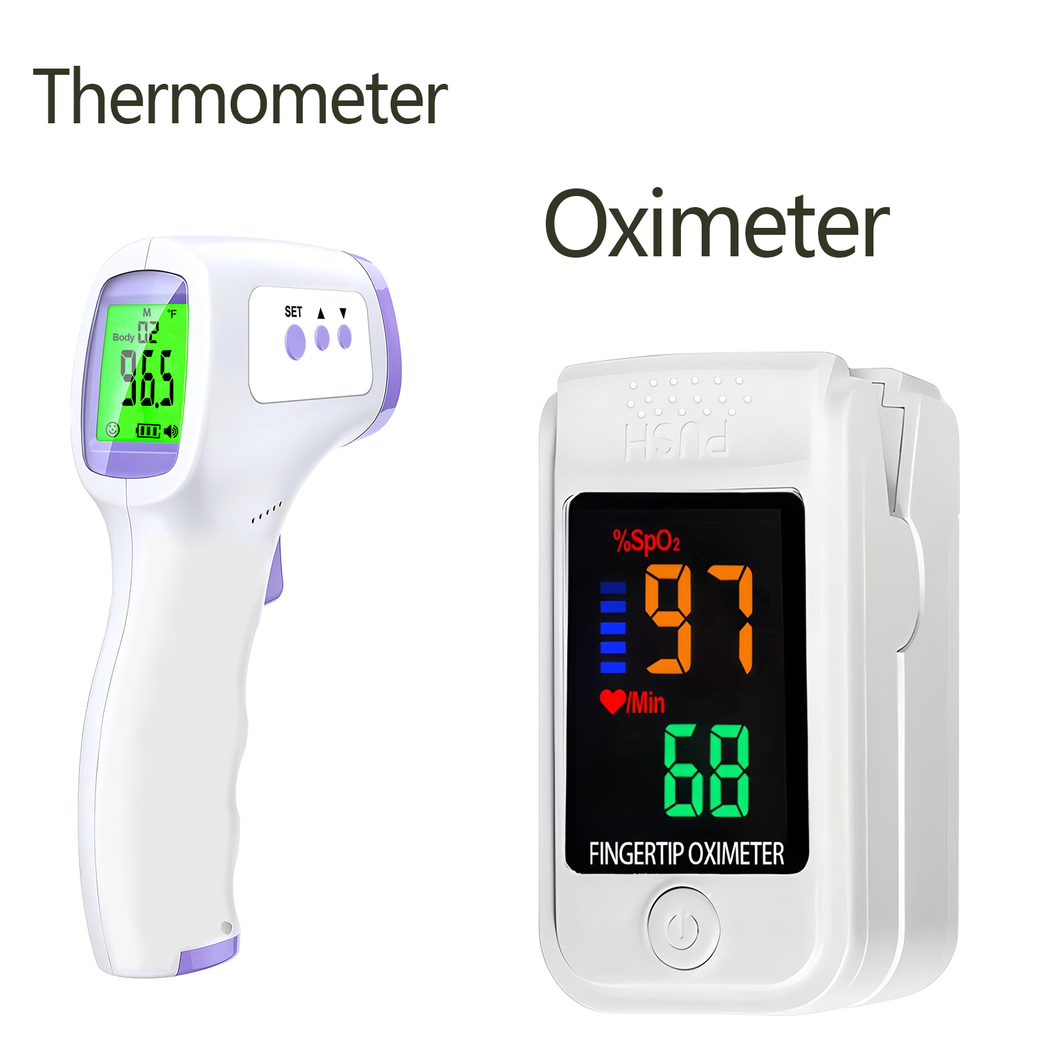 非接触デジタル赤外線額温度計または指先パルスオキシメーター酸 - Digital Thermometer Infrared のレビューと価格