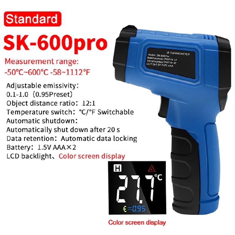 ABAE-SK600 PRO デジタル赤外線温度計非接触式パ - Digital Thermometer Infrared のレビューと価格