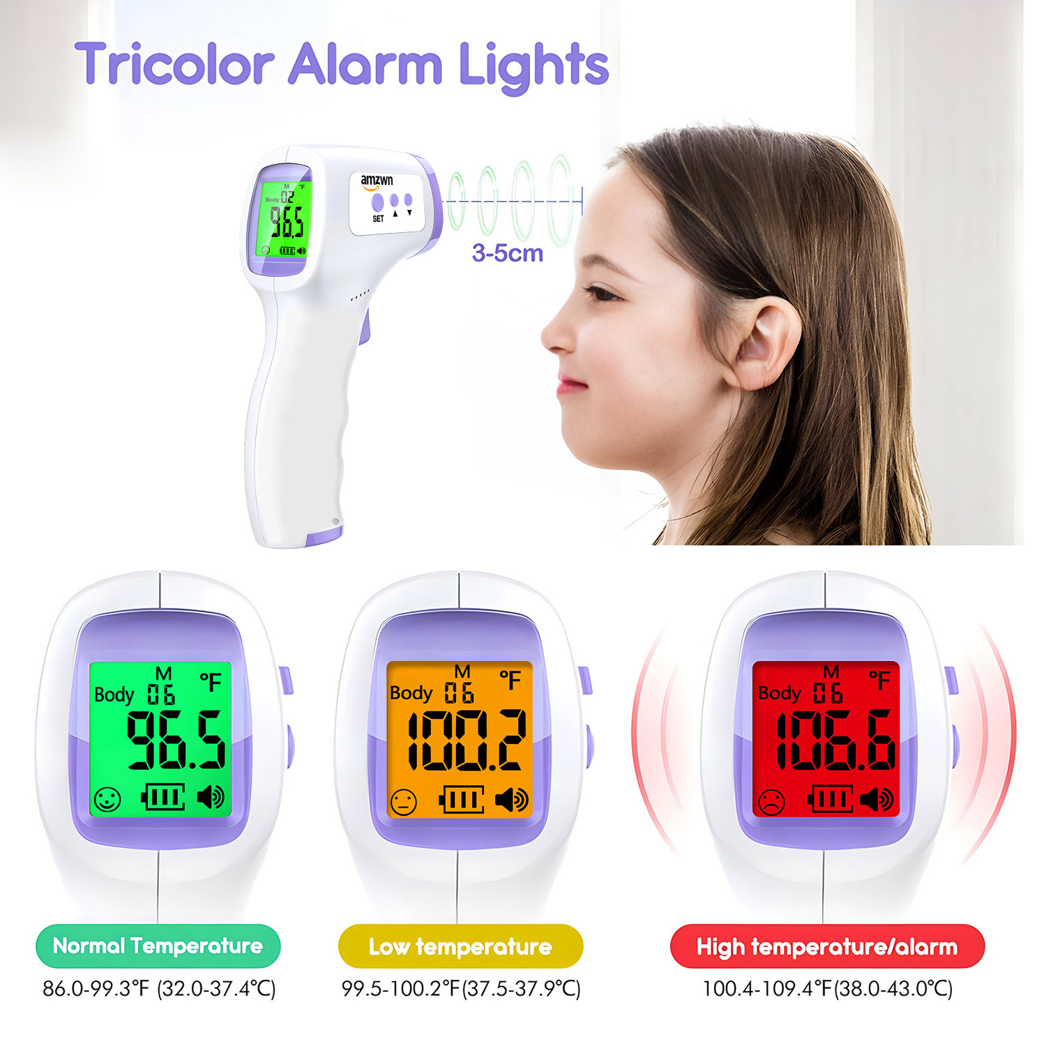 子供・大人用非接触式体温計 LEDデジタル発熱測定ツール 三 - Digital Thermometer Infrared のレビューと価格